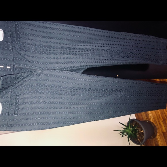 Loft navy blue crochet pants. - Picture 4 of 4